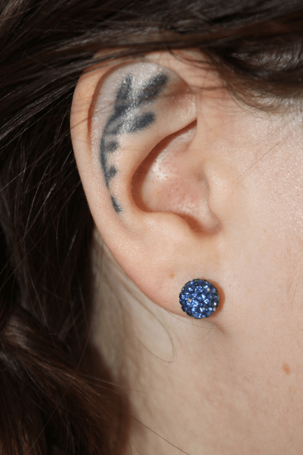 Blue 925 Sterling Silver Rhinestone Sparkle Mermaidcore Stud Earrings