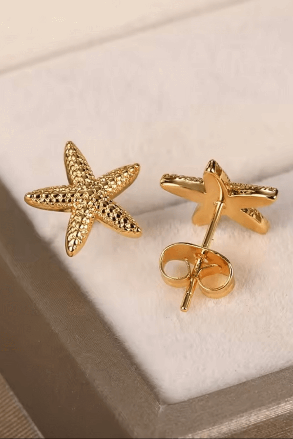 Starfish Stainless Steel Stud Earrings