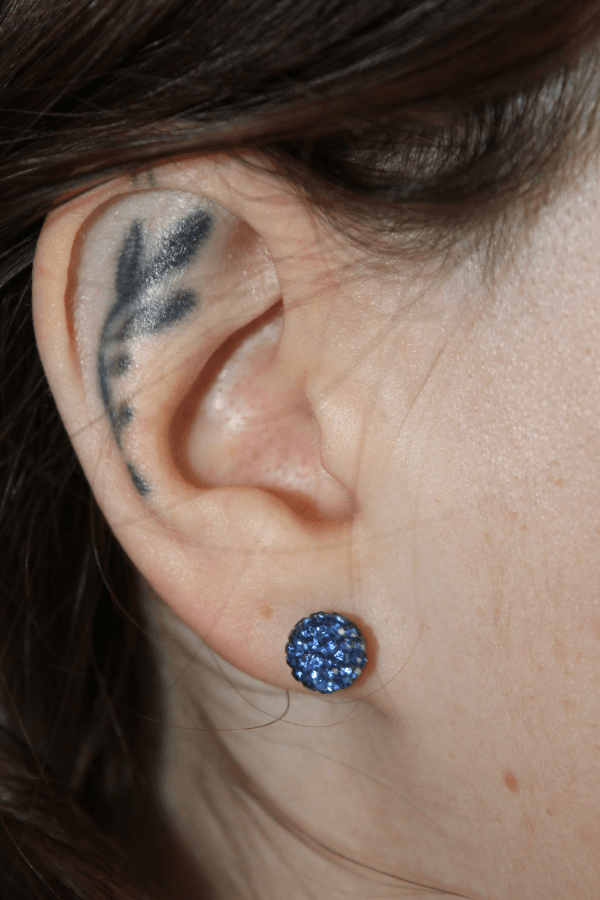 Blue 925 Sterling Silver Rhinestone Sparkle Mermaidcore Stud Earrings
