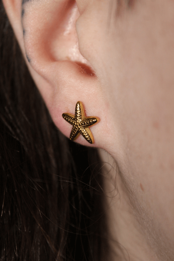Starfish Stainless Steel Stud Earrings
