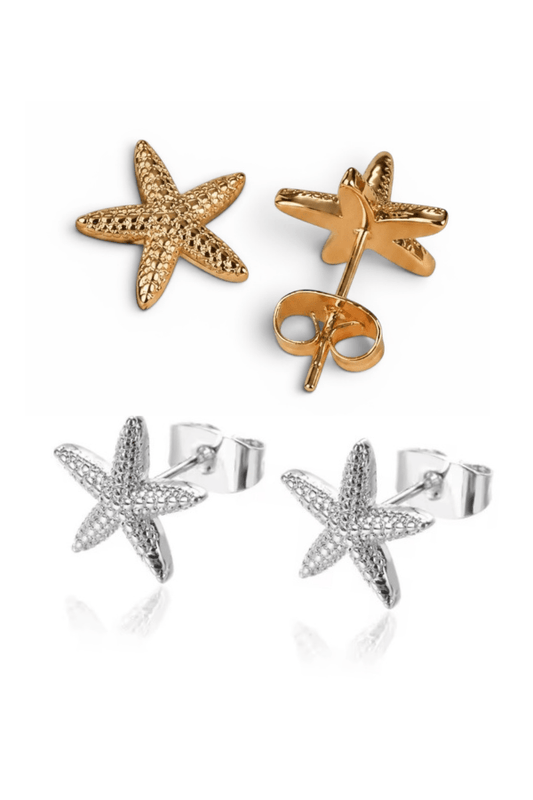 Starfish Stainless Steel Stud Earrings