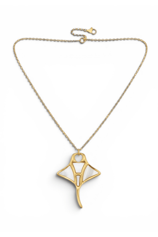 Stingray 18K Gold Plated Stainless Steel Pedant Necklace