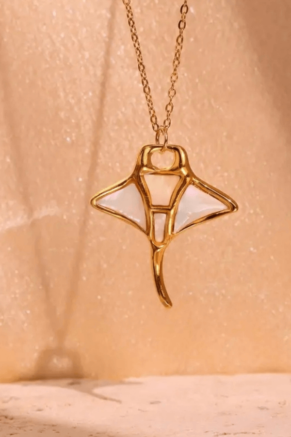 Stingray 18K Gold Plated Stainless Steel Pedant Necklace